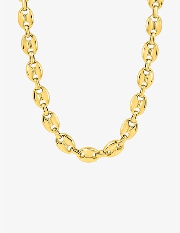 Collier homme acier doré...