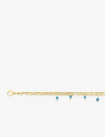 Collier double acier doré...