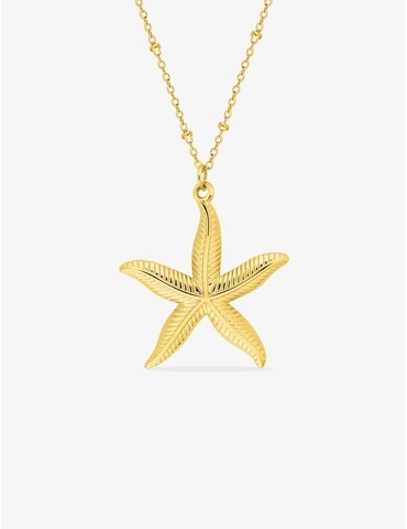 Collier en acier doré,...