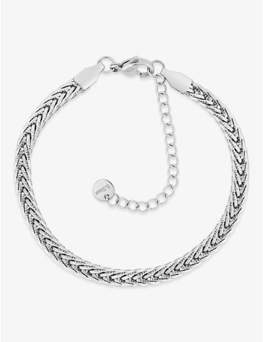 Bracelet chaîne acier gris