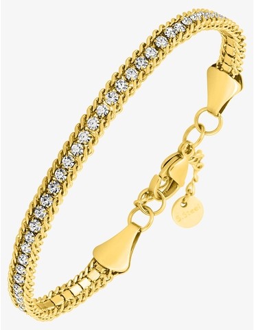 Bracelet en acier doré,...