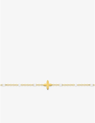Bracelet acier doré et...