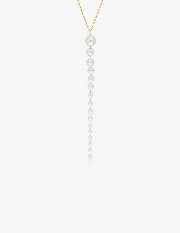 Collier en acier doré,...