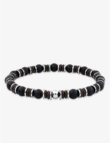 Bracelet acier gris et...