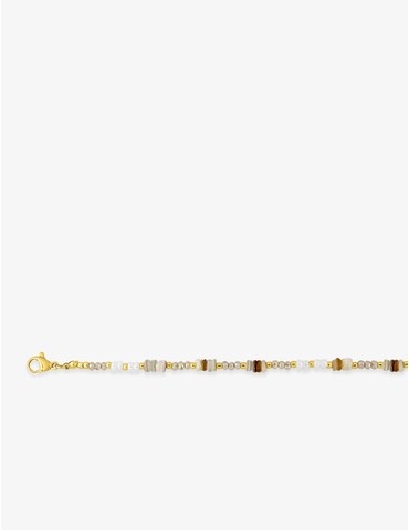 Collier acier doré avec...