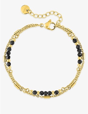 Bracelet acier doré et...