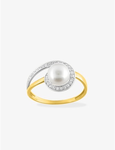 Bague bicolore en or 375‰...