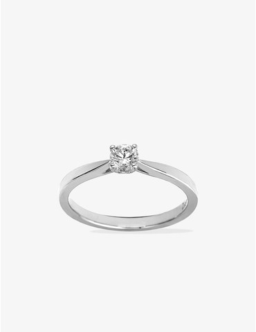 Bague solitaire en or blanc...