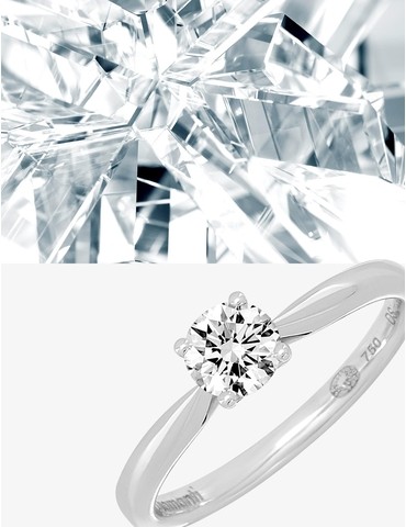 Bague solitaire en or blanc...