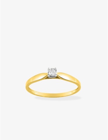 Bague solitaire serti 4...