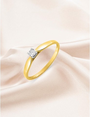 Bague solitaire serti 4...
