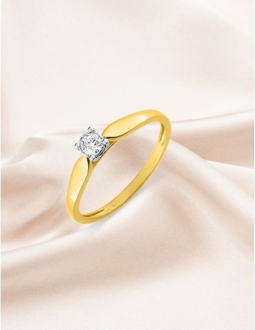 Bague solitaire serti 4...