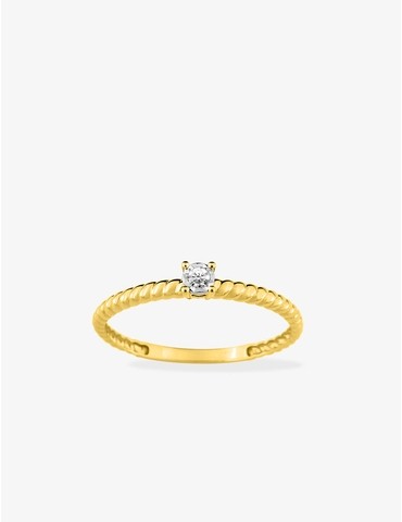 Bague solitaire fantaisie...