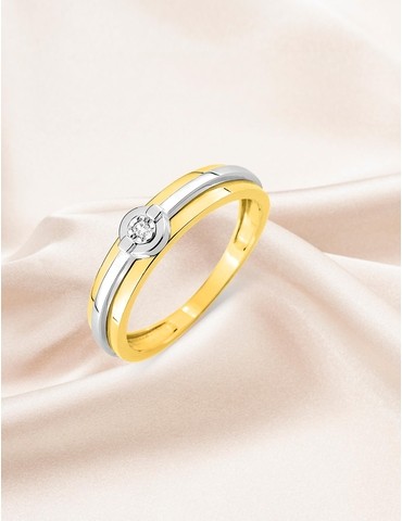 Bague solitaire fantaisie,...