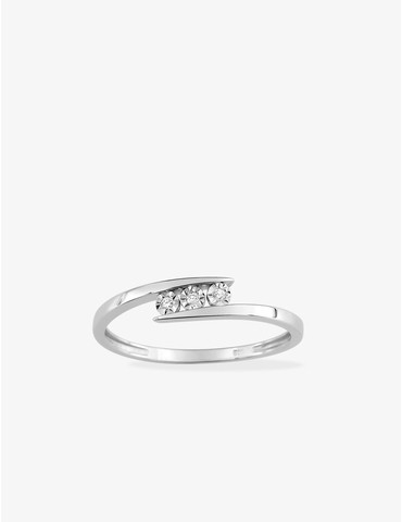 Bague Trilogie or blanc...
