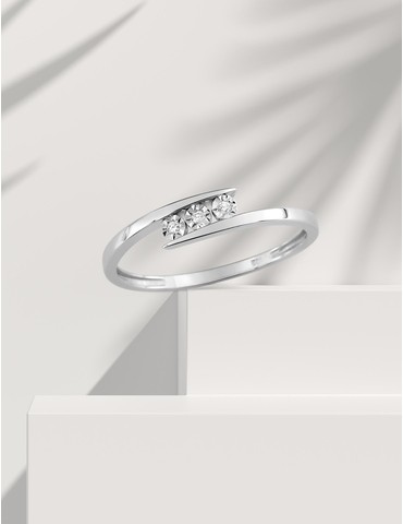 Bague Trilogie or blanc...