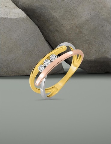 Bague Trilogie trois ors...