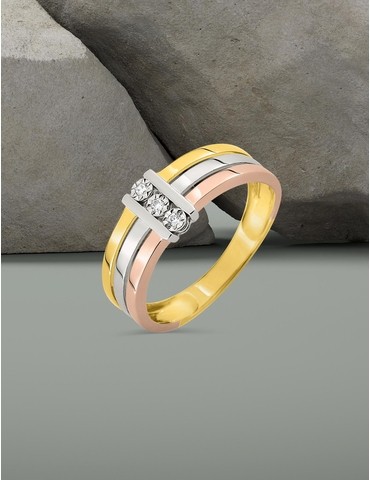 Bague Trilogie trois ors...