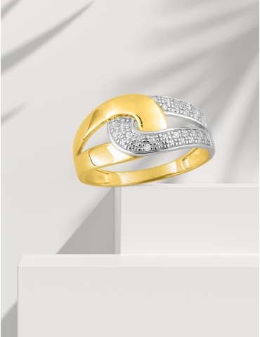 Bague or jaune 375‰ et...