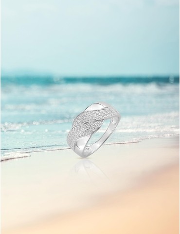 Bague or blanc 375‰ et...