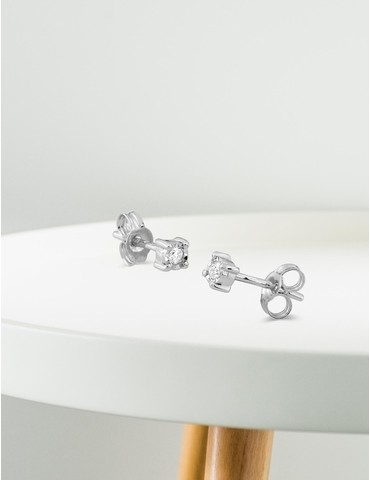 Boucles d'oreilles or blanc...