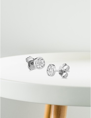 Boucles d'oreilles or blanc...
