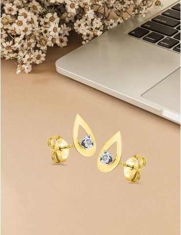 Boucles d'oreilles or jaune...