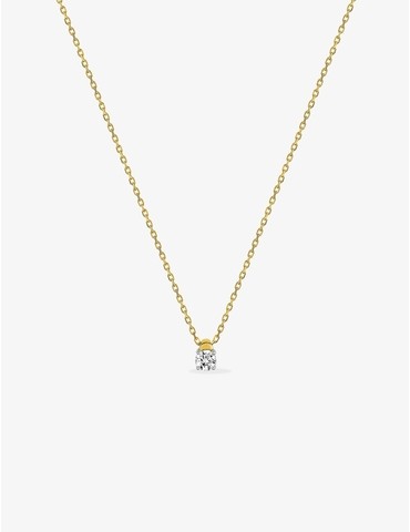 Collier solitaire or jaune...