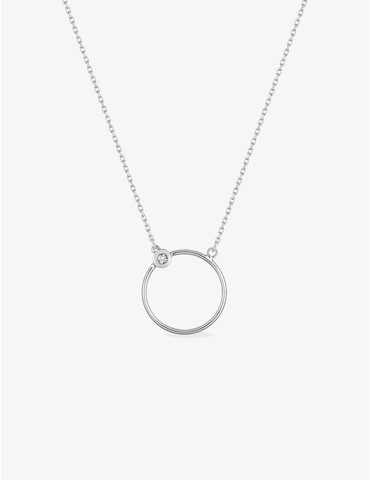 Collier cercle or blanc...