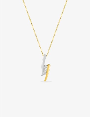 Collier or jaune 375‰ et...