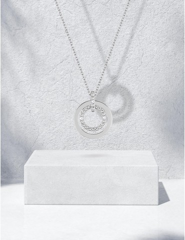 Collier or blanc 375‰ et...