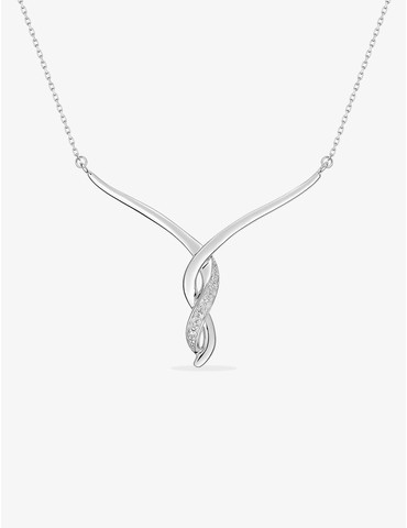 Collier enlacement or blanc...