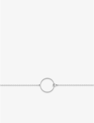 Bracelet cercle or blanc...