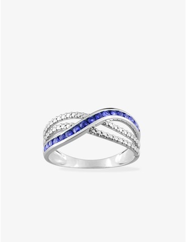 Bague enlacement or blanc...