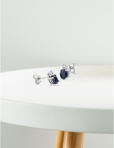 Boucles d'oreilles or blanc...