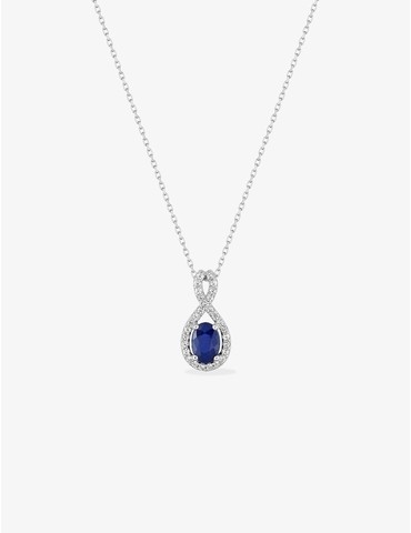 Collier or blanc 375‰,...