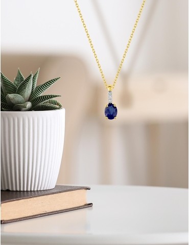 Collier or jaune 375‰,...