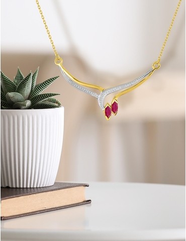 Collier fantaisie or 375‰,...