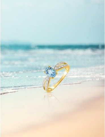 Bague double branches or...
