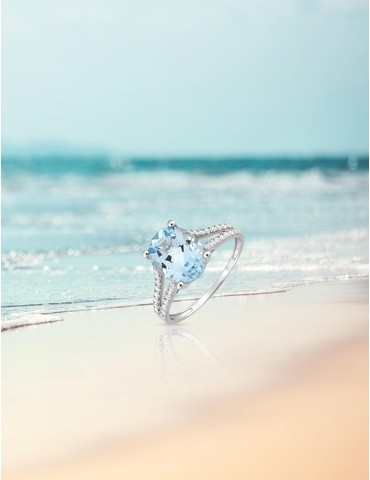 Bague princesse or blanc...