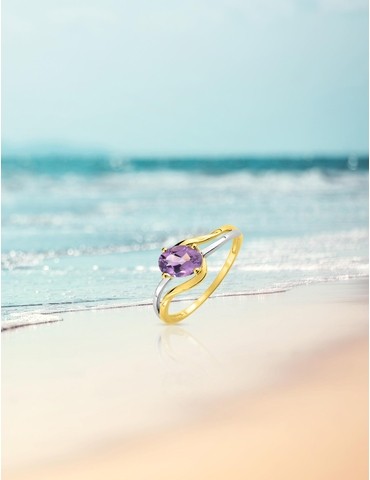Bague or jaune 375‰,...