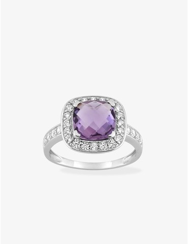 Bague or blanc 375‰,...