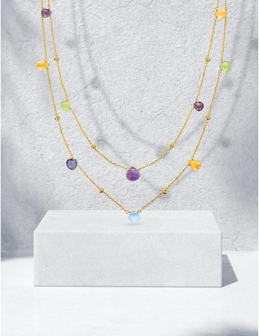 Collier double or jaune...