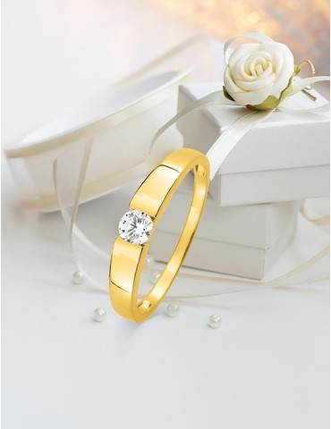 Bague solitaire pince or...