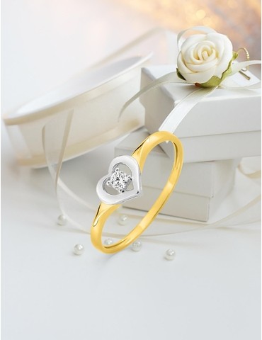 Bague solitaire motif cœur...