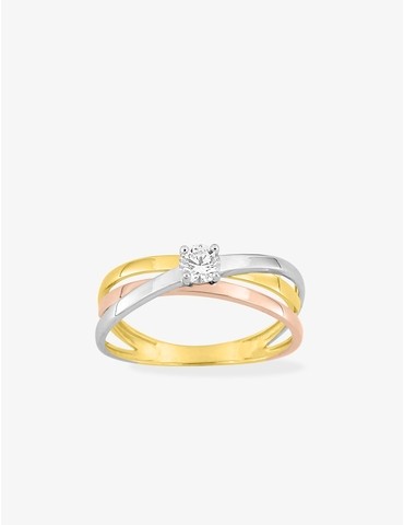 Bague solitaire 3 ors 375‰...