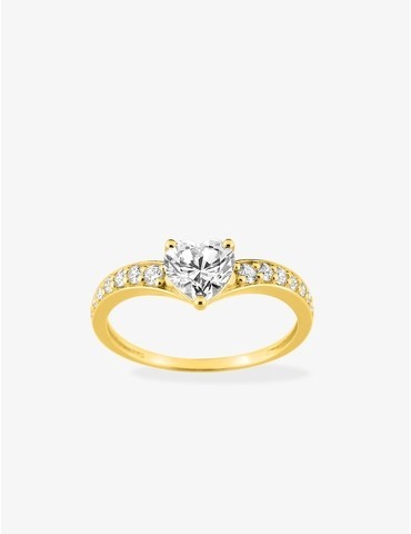 Bague fantaisie solitaire...