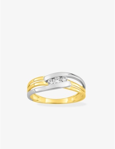 Bague trilogie bicolore or...