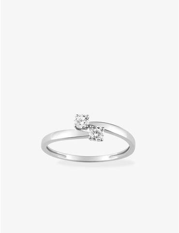 Bague fantaisie or blanc...