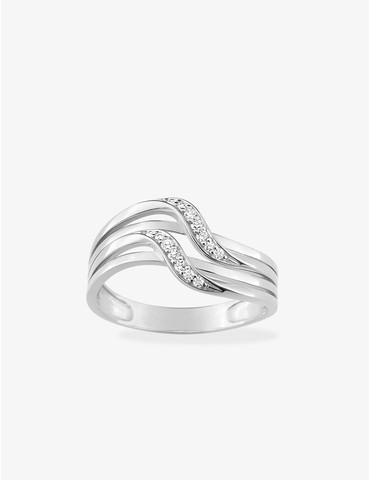 Bague fantaisie or blanc...